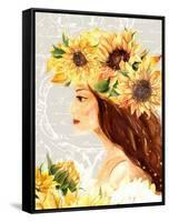 Sunflower Girl I-Irina Trzaskos Studios-Framed Stretched Canvas