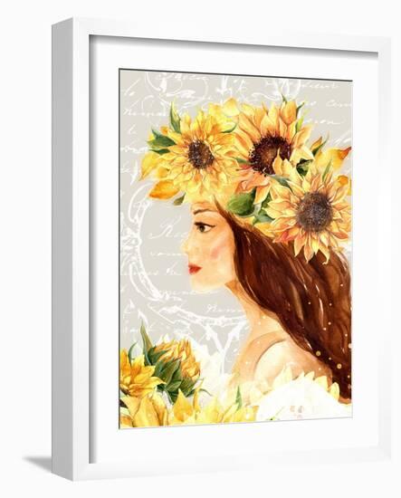 Sunflower Girl I-Irina Trzaskos Studios-Framed Giclee Print