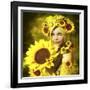 Sunflower Girl-Atelier Sommerland-Framed Art Print