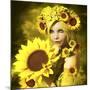 Sunflower Girl-Atelier Sommerland-Mounted Art Print