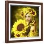 Sunflower Girl-Atelier Sommerland-Framed Art Print