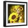 Sunflower Girl-Atelier Sommerland-Framed Art Print