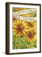 Sunflower Give Thanks Everyday-Melinda Hipsher-Framed Giclee Print