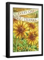 Sunflower Give Thanks Everyday-Melinda Hipsher-Framed Giclee Print