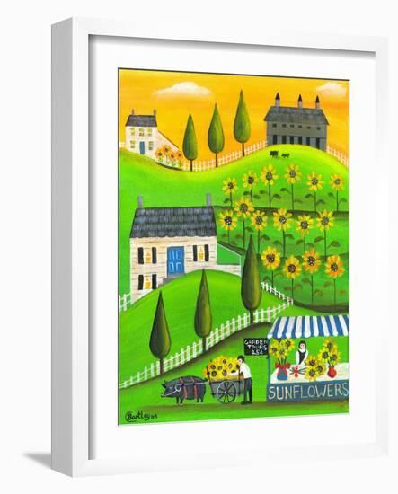 Sunflower Inspiration Farm Cheryl Bartley-Cheryl Bartley-Framed Giclee Print