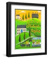 Sunflower Inspiration Farm Cheryl Bartley-Cheryl Bartley-Framed Giclee Print