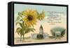 Sunflower, Kansas Capitol, Poem-null-Framed Stretched Canvas