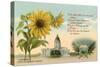 Sunflower, Kansas Capitol, Poem-null-Stretched Canvas
