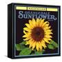 Sunflower Label-null-Framed Stretched Canvas