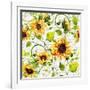 Sunflower Pattern I-Irina Trzaskos Studios-Framed Giclee Print