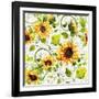 Sunflower Pattern I-Irina Trzaskos Studios-Framed Giclee Print