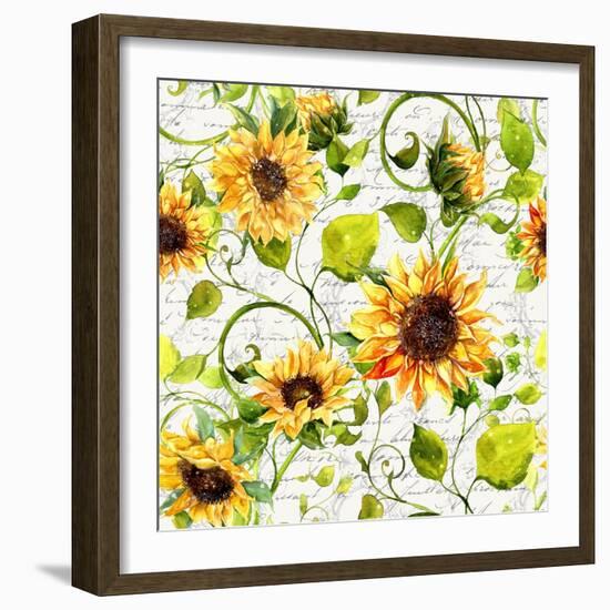 Sunflower Pattern I-Irina Trzaskos Studios-Framed Giclee Print