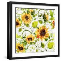 Sunflower Pattern I-Irina Trzaskos Studios-Framed Giclee Print