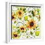 Sunflower Pattern I-Irina Trzaskos Studios-Framed Giclee Print