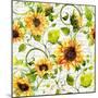 Sunflower Pattern I-Irina Trzaskos Studios-Mounted Giclee Print