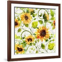 Sunflower Pattern I-Irina Trzaskos Studios-Framed Giclee Print