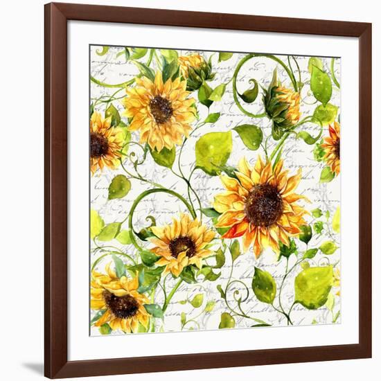 Sunflower Pattern I-Irina Trzaskos Studios-Framed Giclee Print