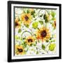 Sunflower Pattern I-Irina Trzaskos Studios-Framed Giclee Print