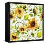 Sunflower Pattern I-Irina Trzaskos Studios-Framed Stretched Canvas