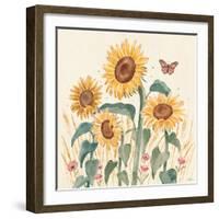 Sunflower Season III Bright-Janelle Penner-Framed Art Print