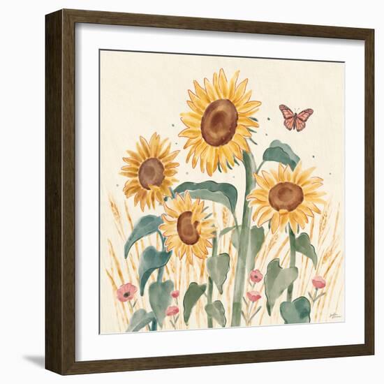 Sunflower Season III Bright-Janelle Penner-Framed Art Print