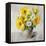 Sunflower Still Life I on Gray-Danhui Nai-Framed Stretched Canvas