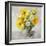 Sunflower Still Life I on Gray-Danhui Nai-Framed Art Print