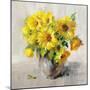 Sunflower Still Life II on Gray-Danhui Nai-Mounted Art Print