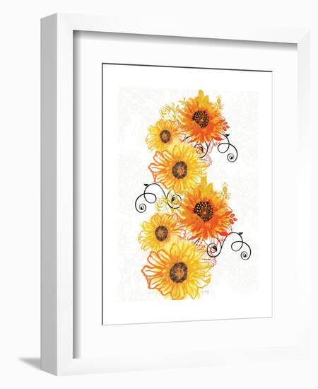 Sunflower Swirls-Bee Sturgis-Framed Art Print