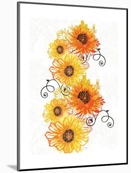 Sunflower Swirls-Bee Sturgis-Mounted Art Print