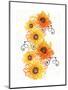 Sunflower Swirls-Bee Sturgis-Mounted Art Print
