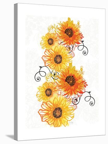 Sunflower Swirls-Bee Sturgis-Stretched Canvas
