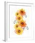 Sunflower Swirls-Bee Sturgis-Framed Art Print
