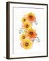 Sunflower Swirls-Bee Sturgis-Framed Art Print