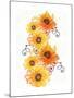 Sunflower Swirls-Bee Sturgis-Mounted Art Print