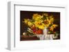 Sunflower Watermelon Stilllife-null-Framed Premium Giclee Print