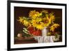 Sunflower Watermelon Stilllife-null-Framed Premium Giclee Print