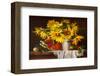 Sunflower Watermelon Stilllife-null-Framed Art Print