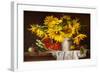 Sunflower Watermelon Stilllife-null-Framed Art Print