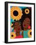 Sunflower Women-Lorintheory-Framed Art Print