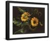 Sunflowers, 1839 (Oil on Canvas)-Louis-Apollinaire Sicard-Framed Giclee Print