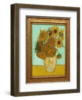 Sunflowers, 1888 (Oil on Canvas)-Vincent van Gogh-Framed Giclee Print