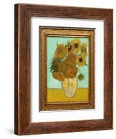 Sunflowers, 1888 (Oil on Canvas)-Vincent van Gogh-Framed Giclee Print