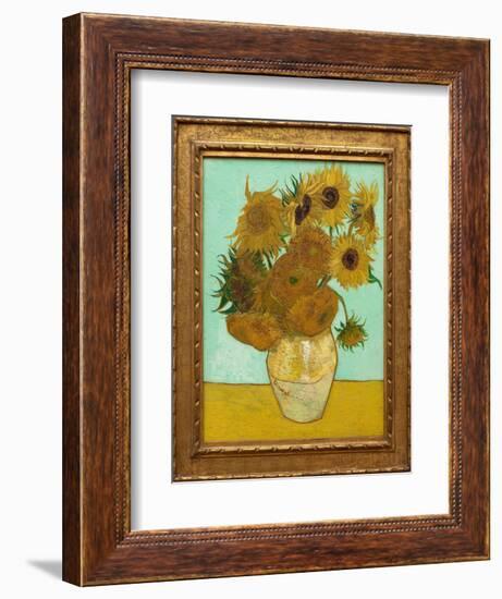 Sunflowers, 1888 (Oil on Canvas)-Vincent van Gogh-Framed Giclee Print