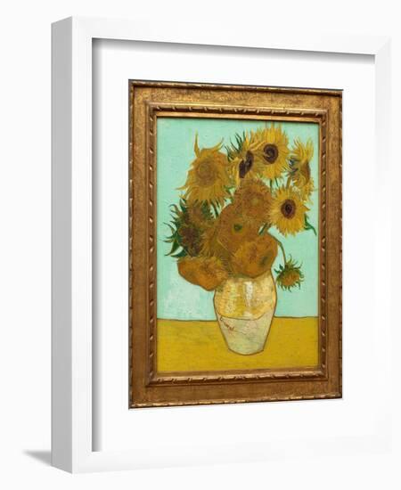 Sunflowers, 1888 (Oil on Canvas)-Vincent van Gogh-Framed Giclee Print