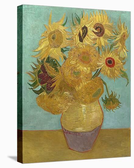 Sunflowers, 1889-Vincent van Gogh-Stretched Canvas