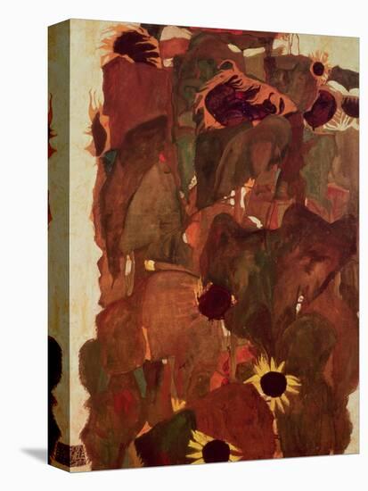 Sunflowers, 1911-Egon Schiele-Stretched Canvas