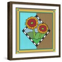 Sunflowers 1-Denny Driver-Framed Giclee Print