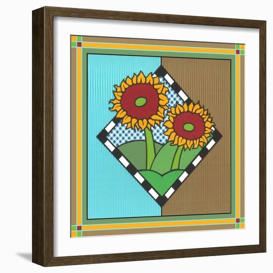 Sunflowers 1-Denny Driver-Framed Giclee Print