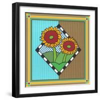 Sunflowers 1-Denny Driver-Framed Giclee Print